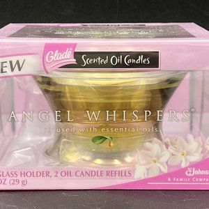 Glade Scented Oil Candles Angel Whispers Glass Holder Oil Candle 2 Refills